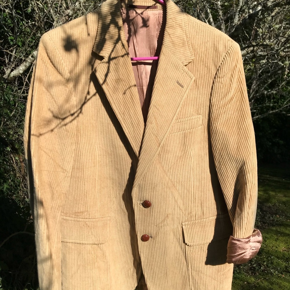 S37 André Villard Camel Corduroy Blazer